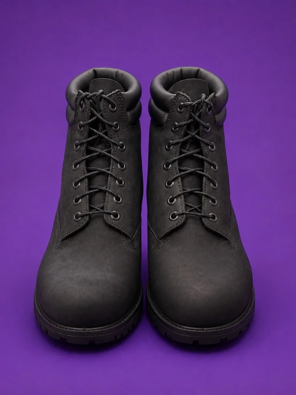 Timberland with ortho light Men's Black Lace-Up Padded Collar Boots waterproof
